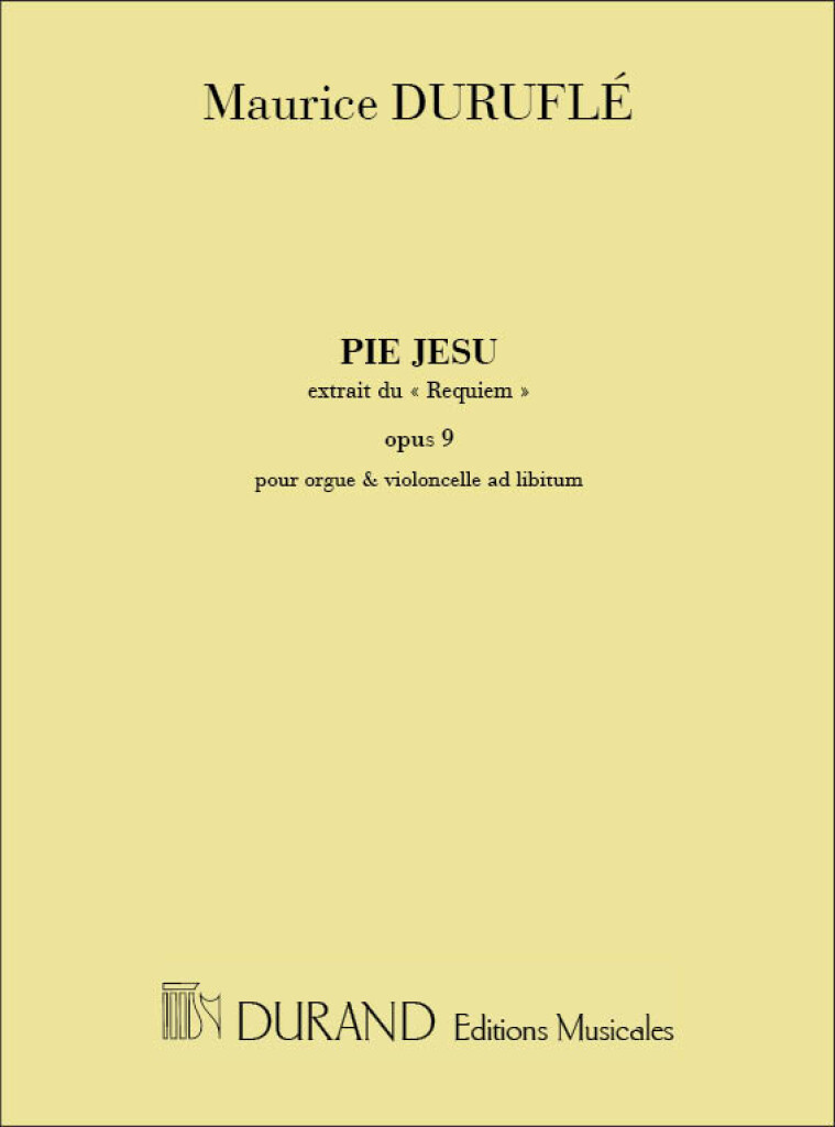 Pie Jesu Mezzo-Orgue-Cello Ad Lib.. (Ton Original